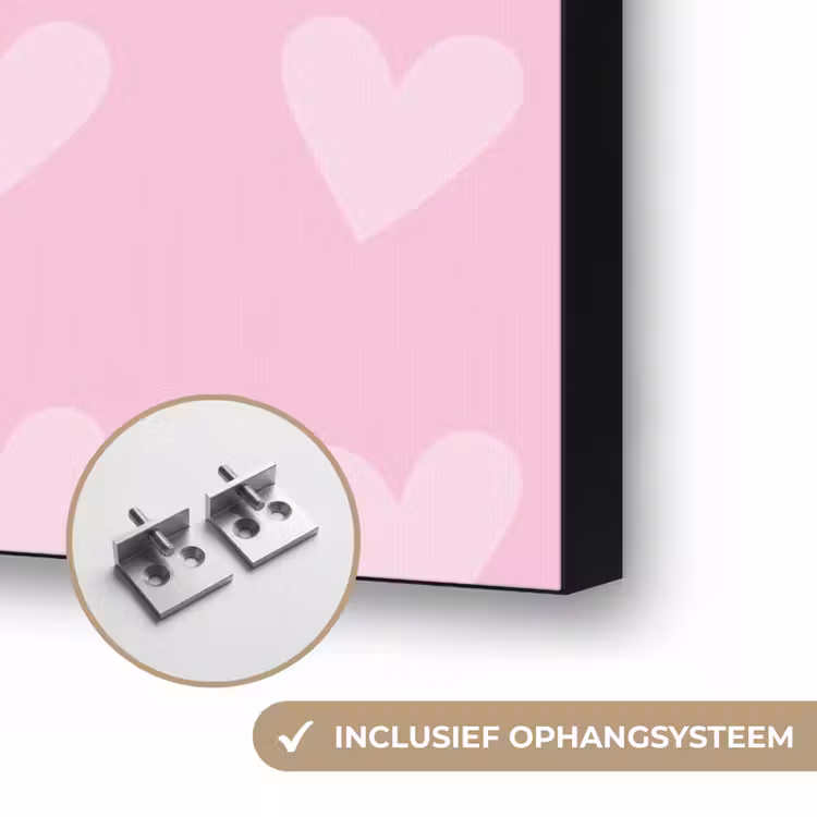 Love - Quote - Moeder - Rood Textielframe zwart klein -USP_ophangsysteemNL