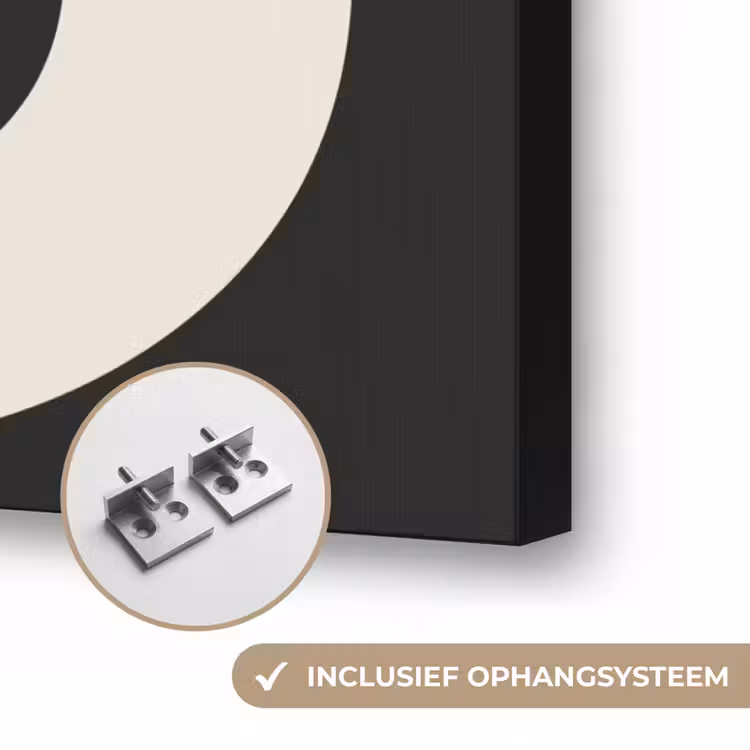 Love - Zwart - Minimalistisch Textielframe zwart klein -USP_ophangsysteemNL