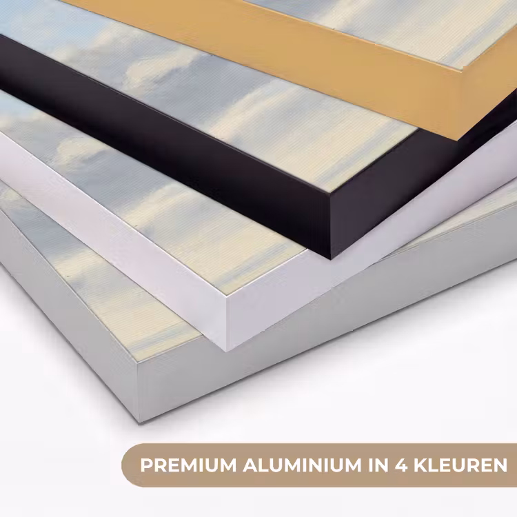 Lucht - Wolken - Natuur - Klassiek - Blauw Textielframe zwart klein -USP_kleurenNL