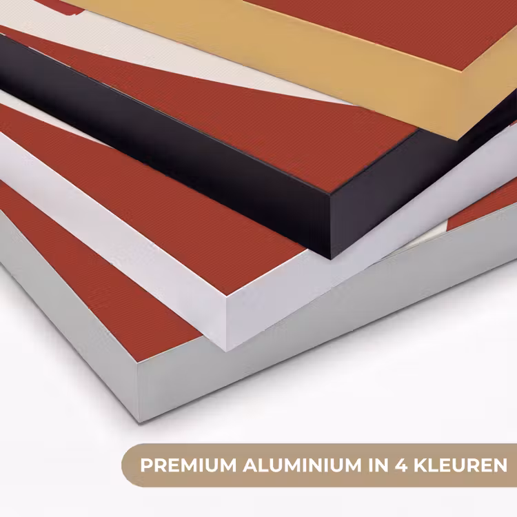 Lucky - Hart - Rood Textielframe zwart klein -USP_kleurenNL