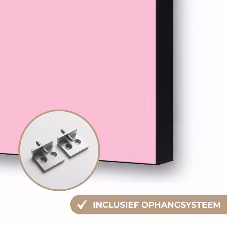 Lucky - Love - Valentijn - Roze Textielframe zwart klein -USP_ophangsysteemNL