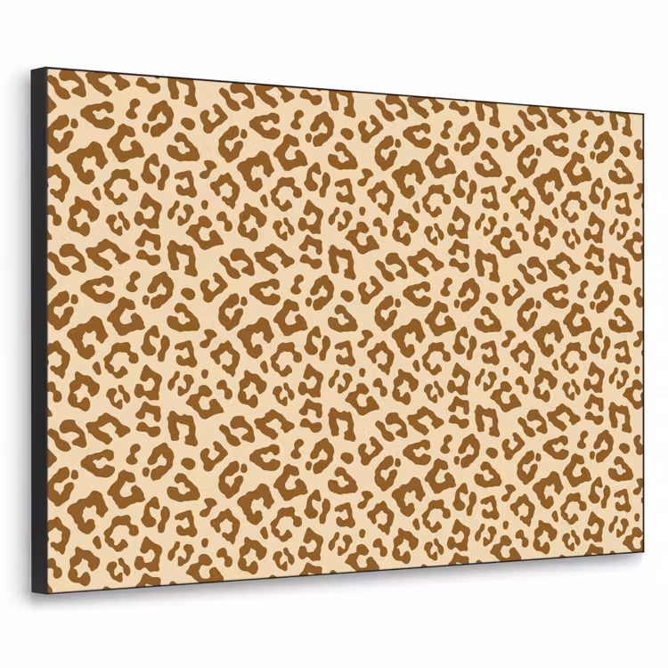 Luipaard - Bruin - Patroon Textielframe zwart klein 947 -3d