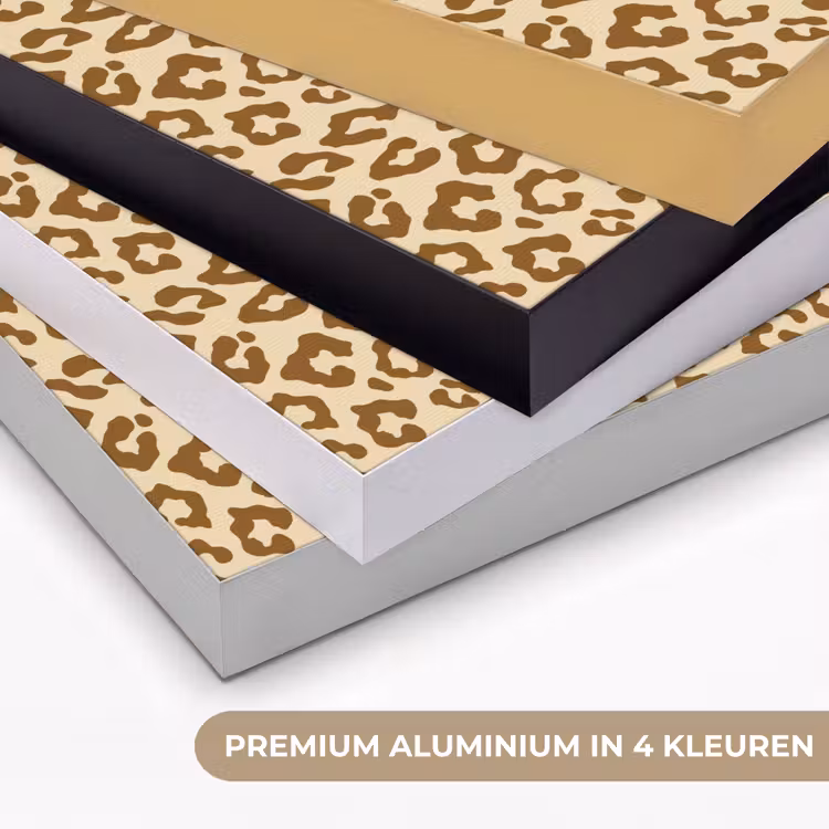 Luipaard - Bruin - Patroon Textielframe zwart klein 947 -USP_kleurenNL