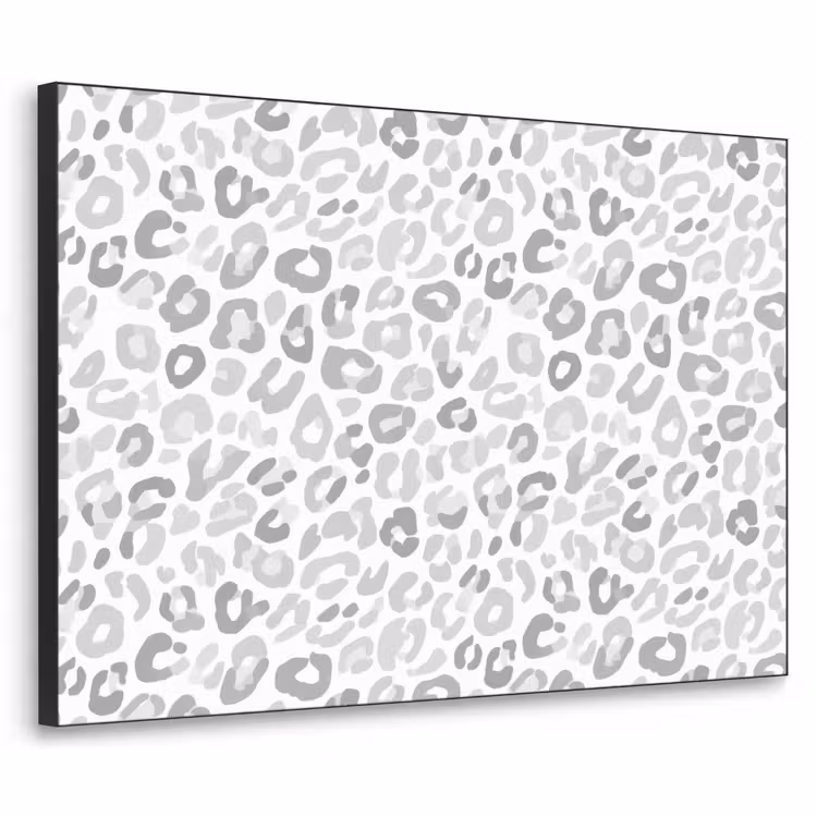 Luipaard - Motief - Grijs Textielframe zwart klein 947 -3d