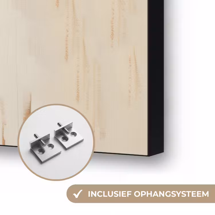 Luipaard - Symmetrisch - Strepen Textielframe zwart klein -USP_ophangsysteemNL