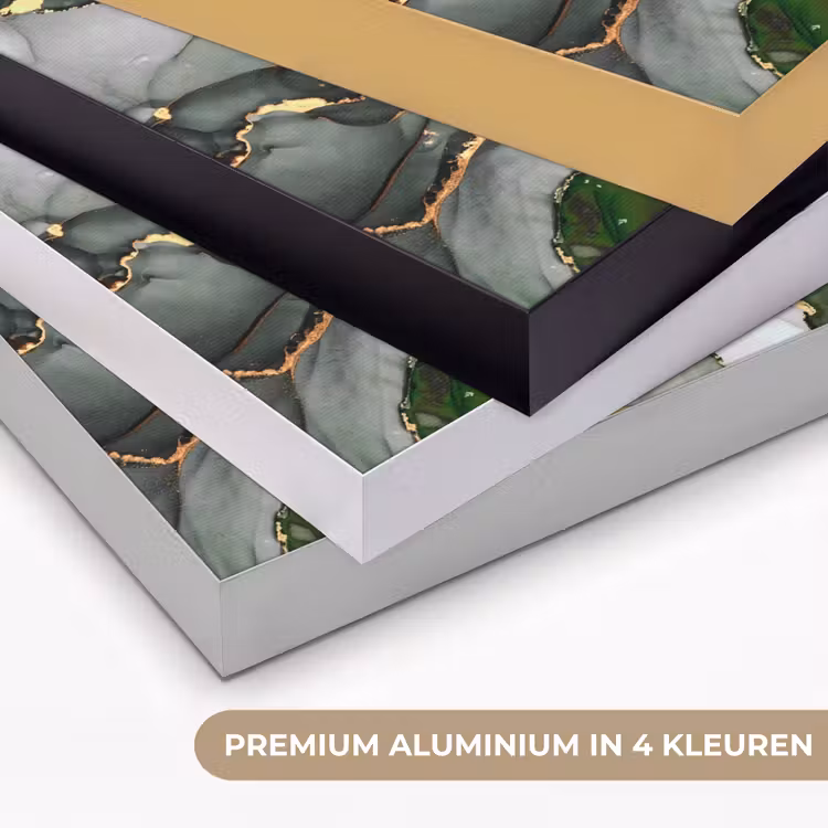 Luxe - Marmer - Groen Textielframe zwart klein -USP_kleurenNL