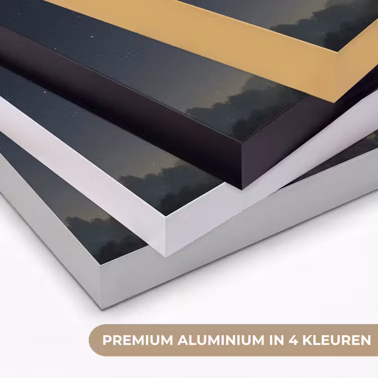 Maan - Bomen - Rust Textielframe zwart klein -USP_kleurenNL