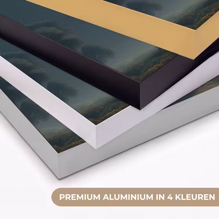 Maan - Bomen - Wandeling Textielframe zwart klein -USP_kleurenNL