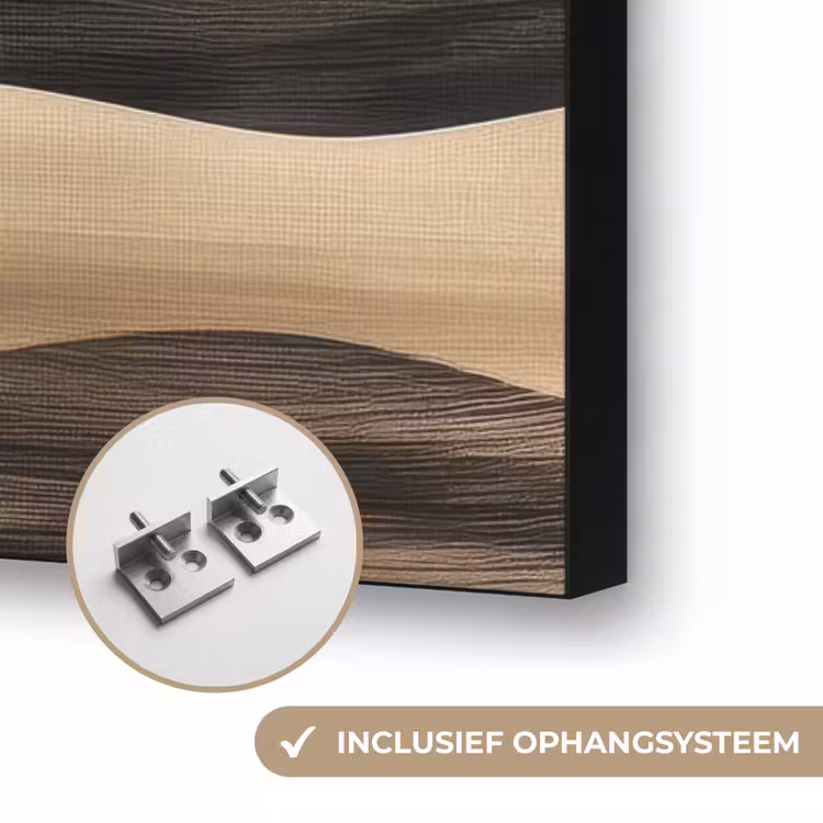 Maan - Cirkel - Goud Textielframe zwart klein -USP_ophangsysteemNL