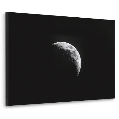 Maan - Hemel - Zwart - Schaduw Textielframe - compleet frame klein -3d