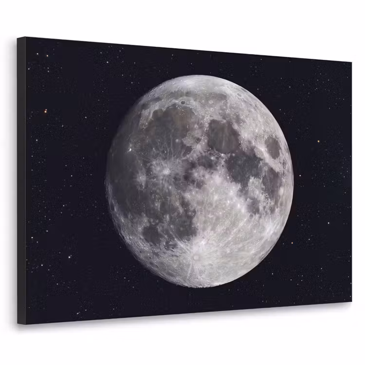 Art frame - Maan - Sterren - Ruimte - Maan - Sterren - Ruimte Textielframe zwart klein