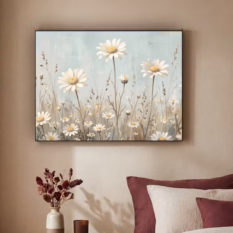 Madelief - Illustratie - Wit Textielframe zwart klein -sfeer1