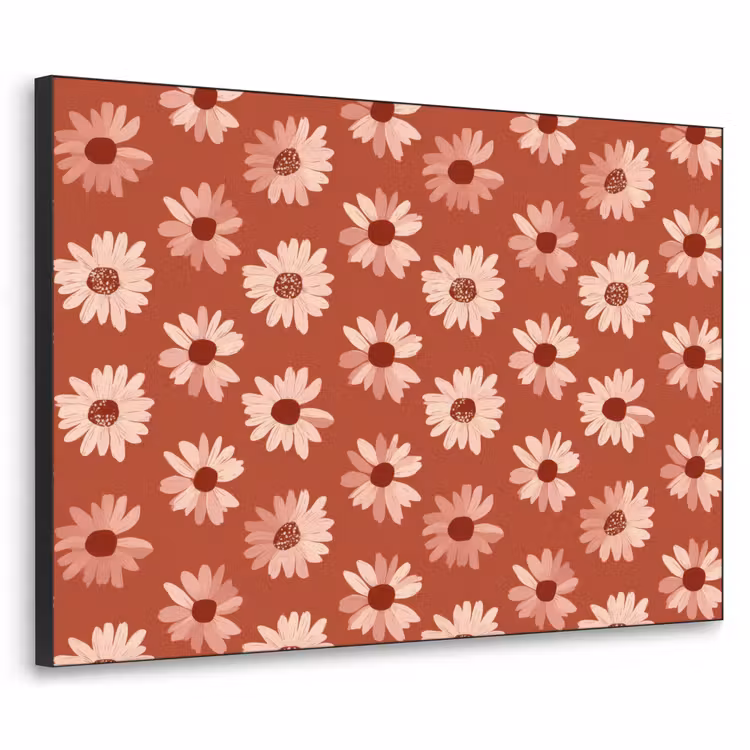 Madelief - Retro - Terracotta Textielframe zwart klein 947 -3d