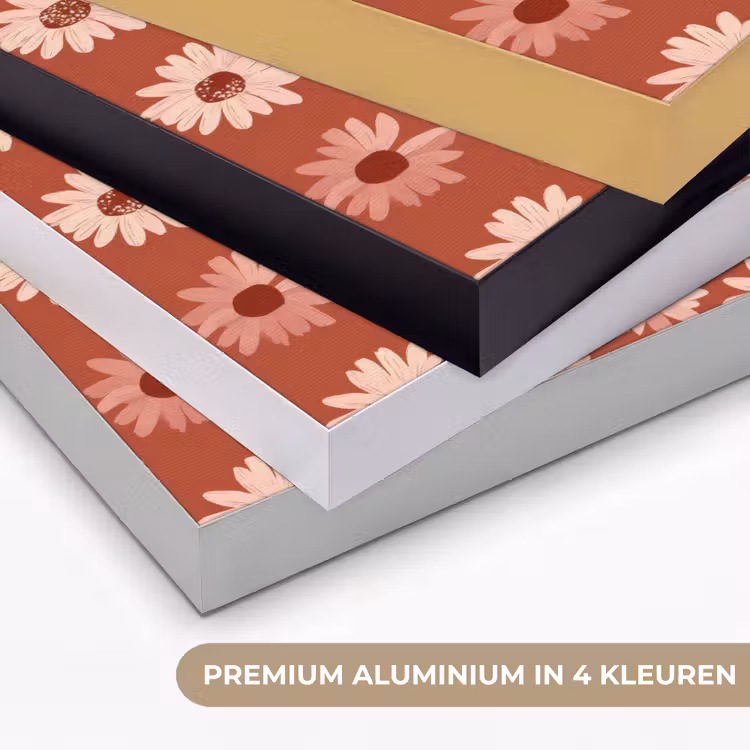 Madelief - Retro - Terracotta Textielframe zwart klein 947 -USP_kleurenNL