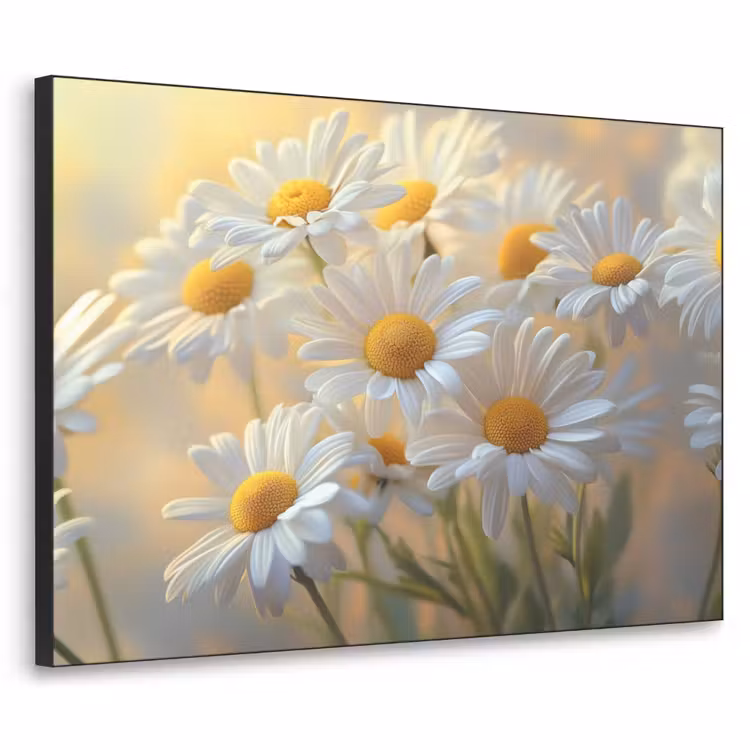 Madeliefjes - Wit - Zonlicht Textielframe - compleet frame klein -3d