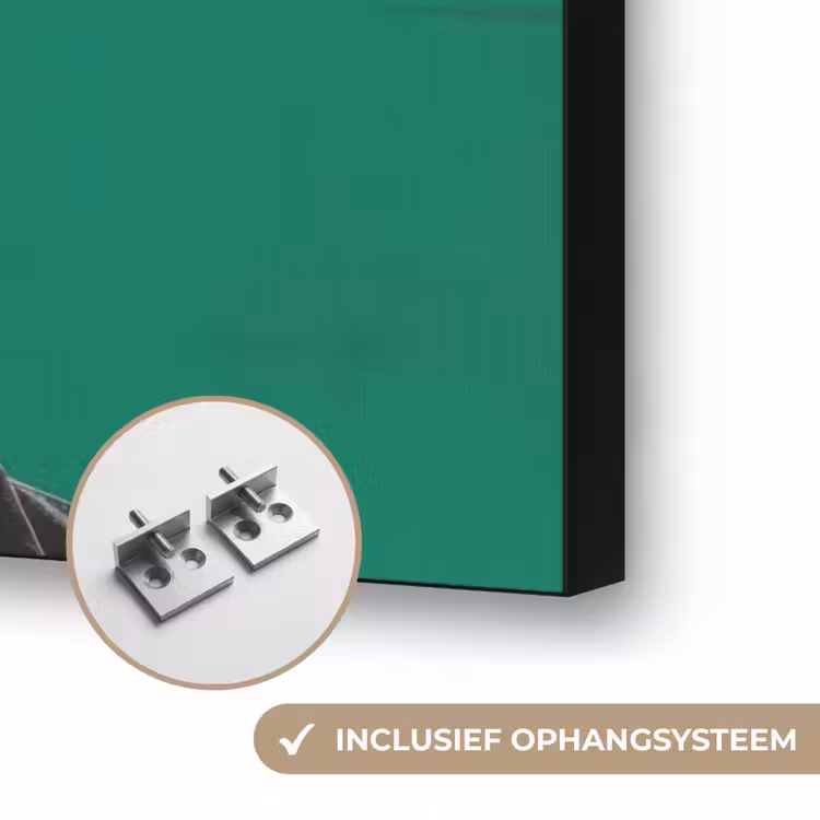 Man - Planten - Groen Textielframe zwart klein -USP_ophangsysteemNL