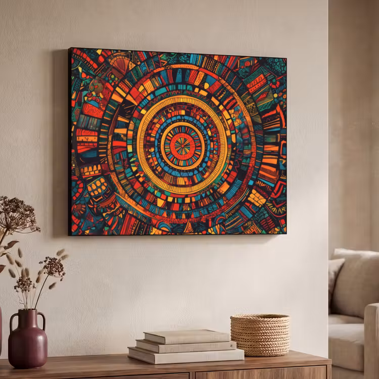 Mandala - Cirkels - Patronen Textielframe - compleet frame klein -sfeer3