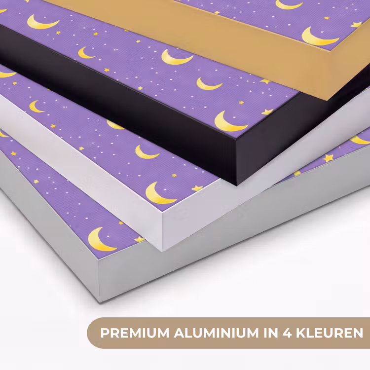Manen - Sterren - Paars Textielframe zwart klein 947 -USP_kleurenNL
