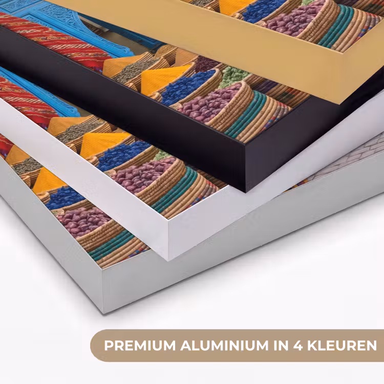 Art frame - Markt - Oosters - Kleurrijk - Markt - Oosters - Kleurrijk Textielframe zwart klein