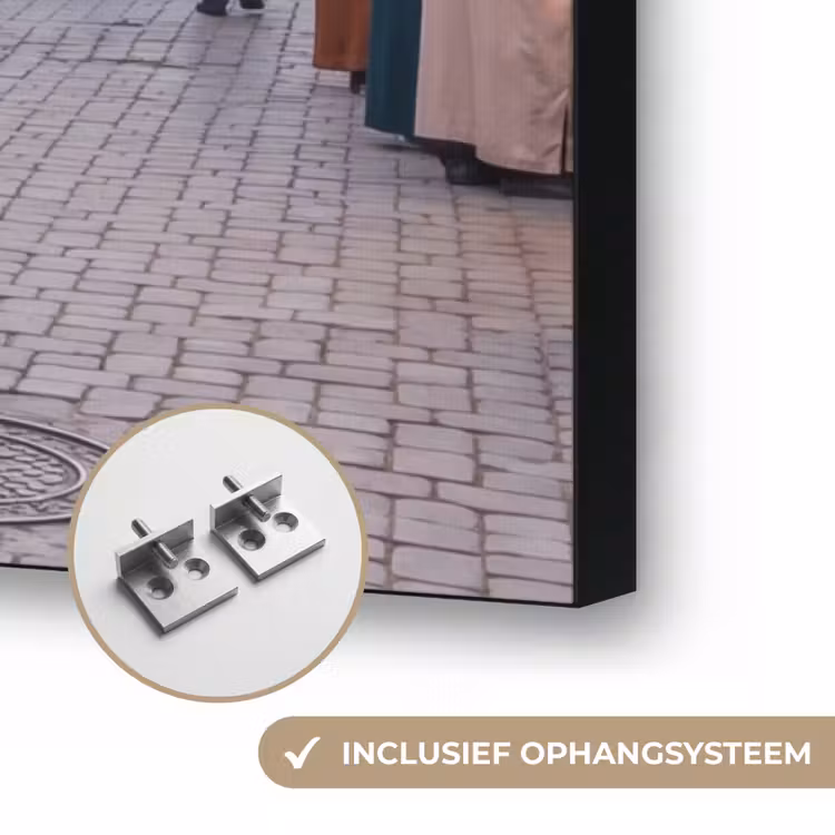 Art frame - Markt - Oosters - Kleurrijk - Markt - Oosters - Kleurrijk Textielframe zwart klein