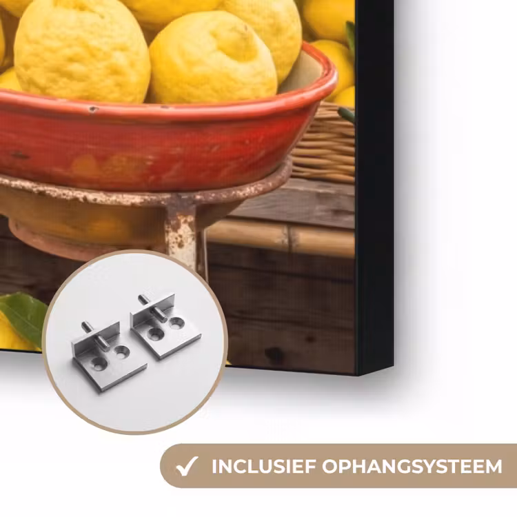 Art frame - Marktkraam - Fruit - Vers - Marktkraam - Fruit - Vers Textielframe zwart klein