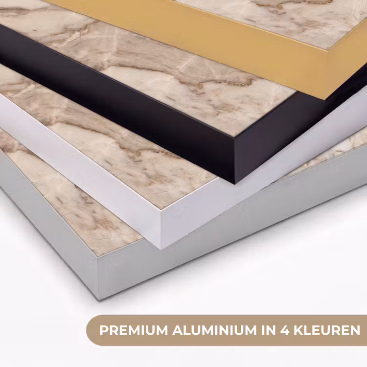 Marmer - Aderen - Textuur - Beige - Modern Textielframe zwart klein -USP_kleurenNL