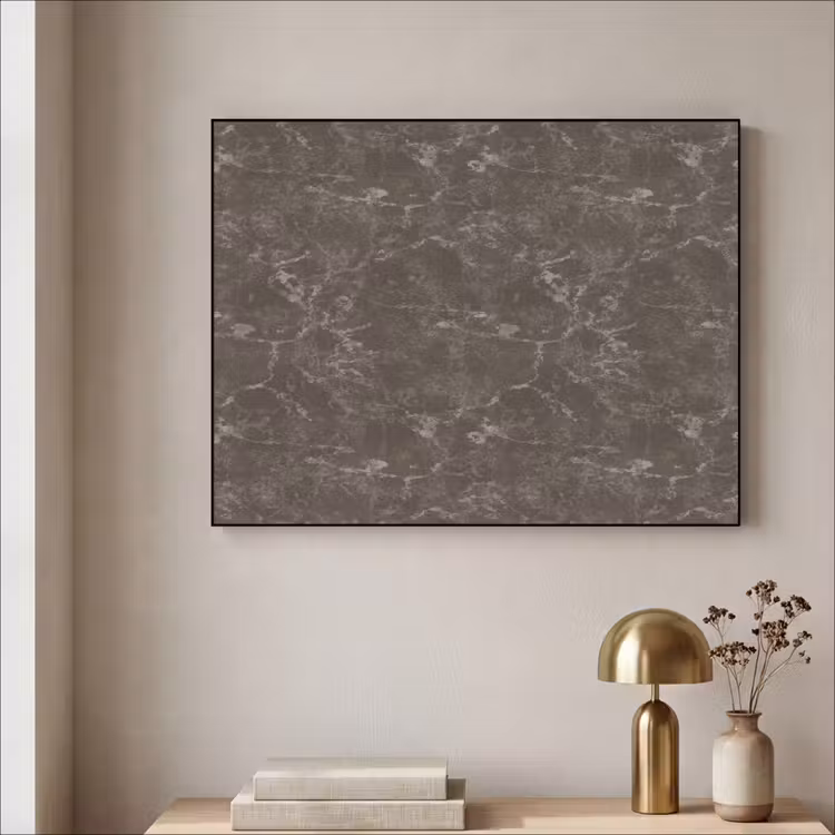 Marmer - Aders - Bruin Textielframe zwart klein 947 -sfeer2