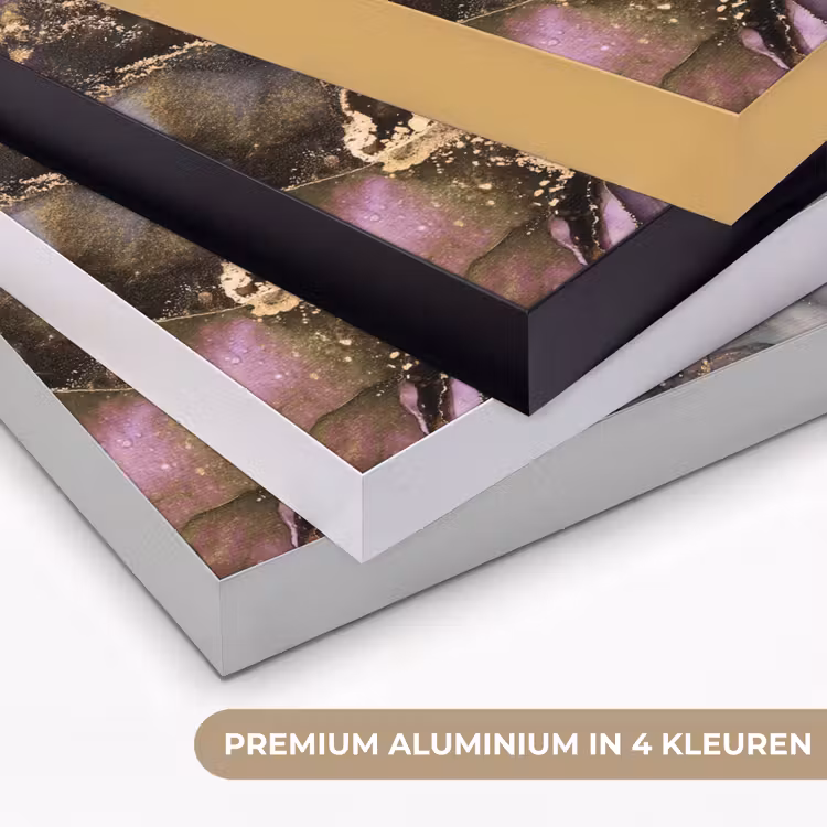 Marmer - Gold - Steen - Abstract Textielframe zwart klein -USP_kleurenNL