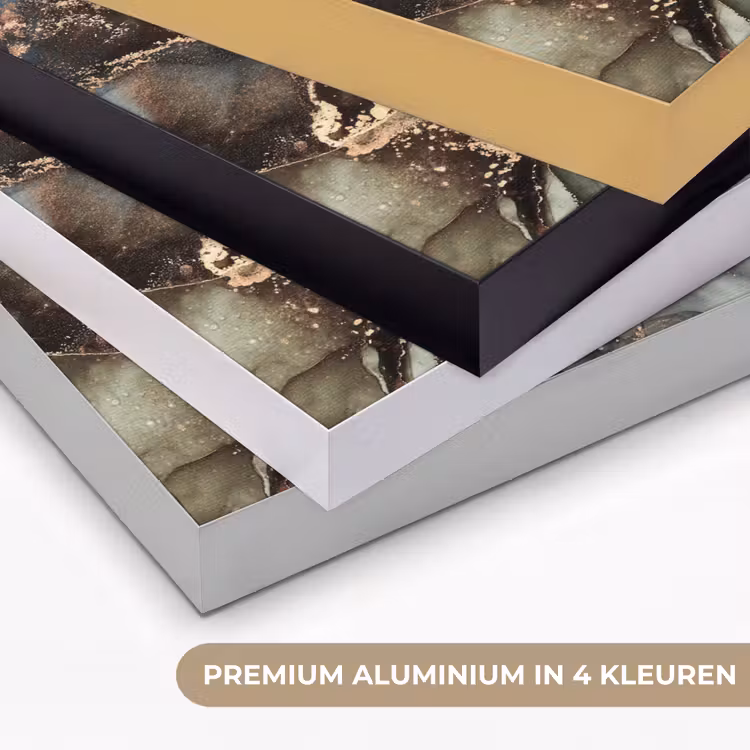 Marmer - Goud - Groen Textielframe zwart klein -USP_kleurenNL