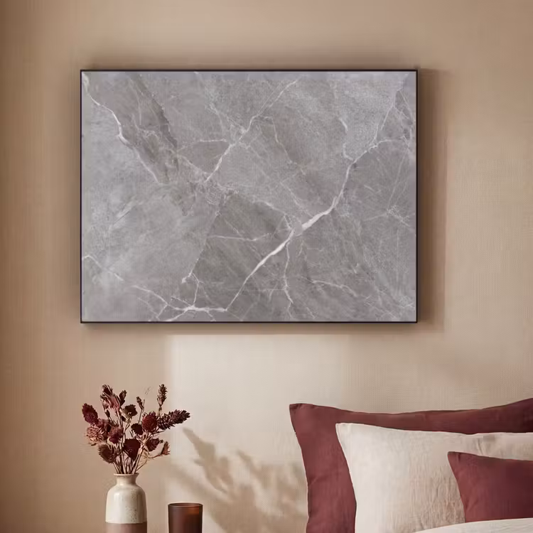 Marmer - Grijs Textielframe zwart klein -sfeer1