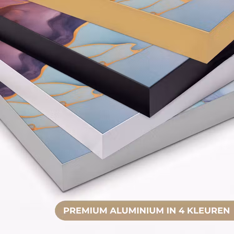 Marmer - Kleurrijk Textielframe zwart klein -USP_kleurenNL