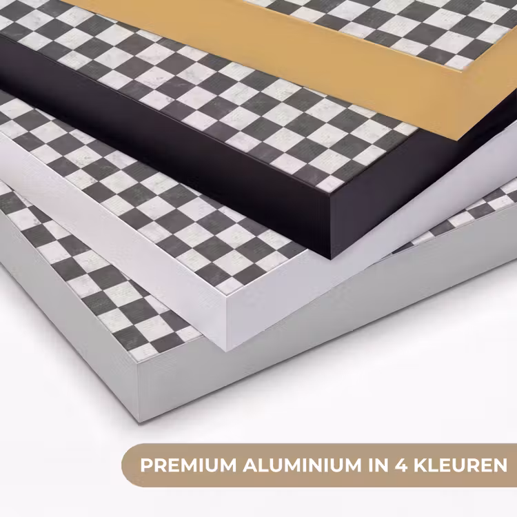 Marmer - Patroon - Grijs Textielframe zwart klein 947 -USP_kleurenNL