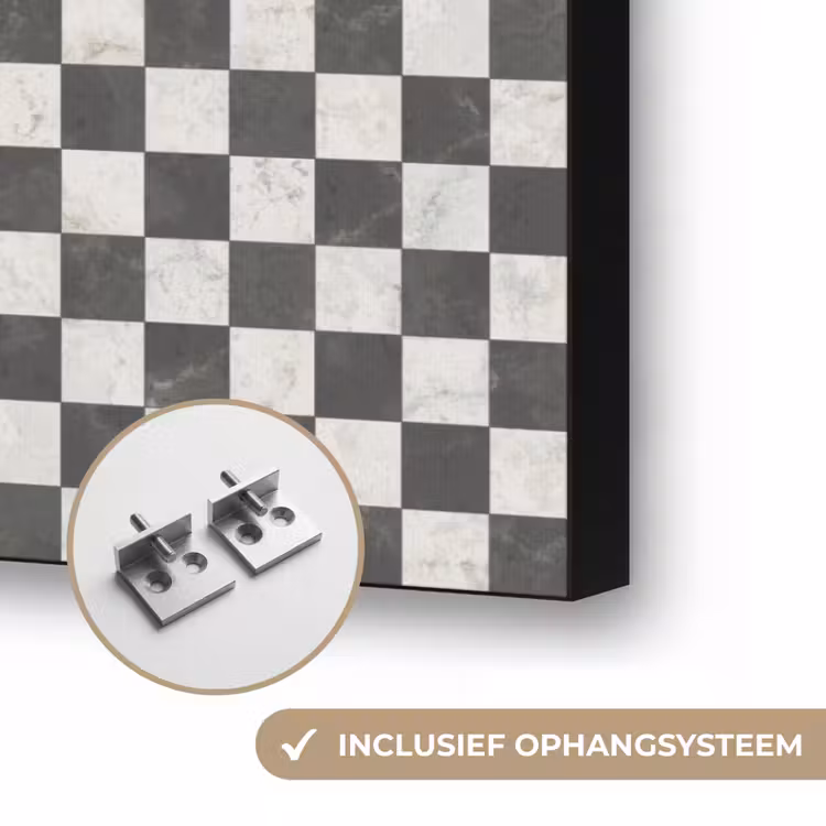 Marmer - Patroon - Grijs Textielframe zwart klein 947 -USP_ophangsysteemNL