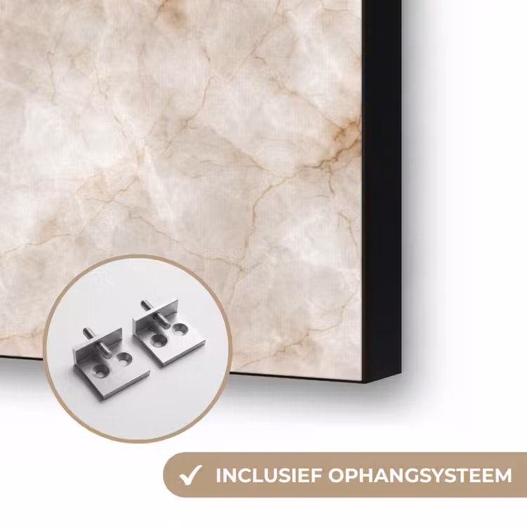 Marmer - Patroon - Klassiek Textielframe zwart klein 947 -USP_ophangsysteemNL