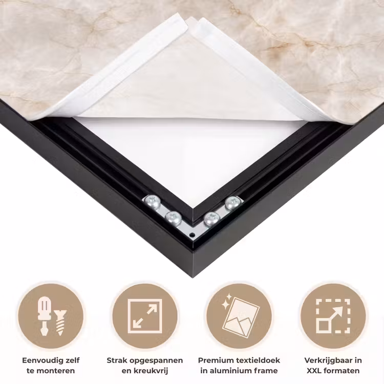 Marmer - Patroon - Klassiek Textielframe zwart klein 947 -USP_feed_closeupNL