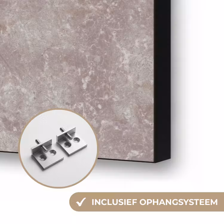 Marmer - Patroon - Mauve Textielframe zwart klein 947 -USP_ophangsysteemNL