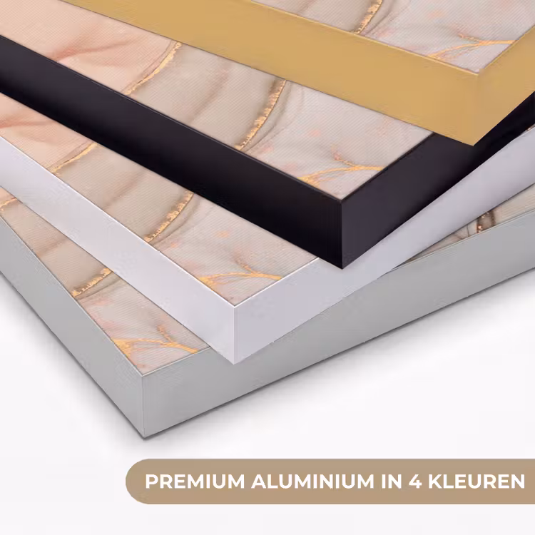 Marmer - Roze - Rosé Textielframe zwart klein -USP_kleurenNL