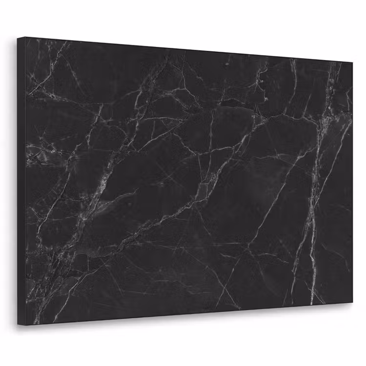 Marmer - Zwart Textielframe zwart klein -3d
