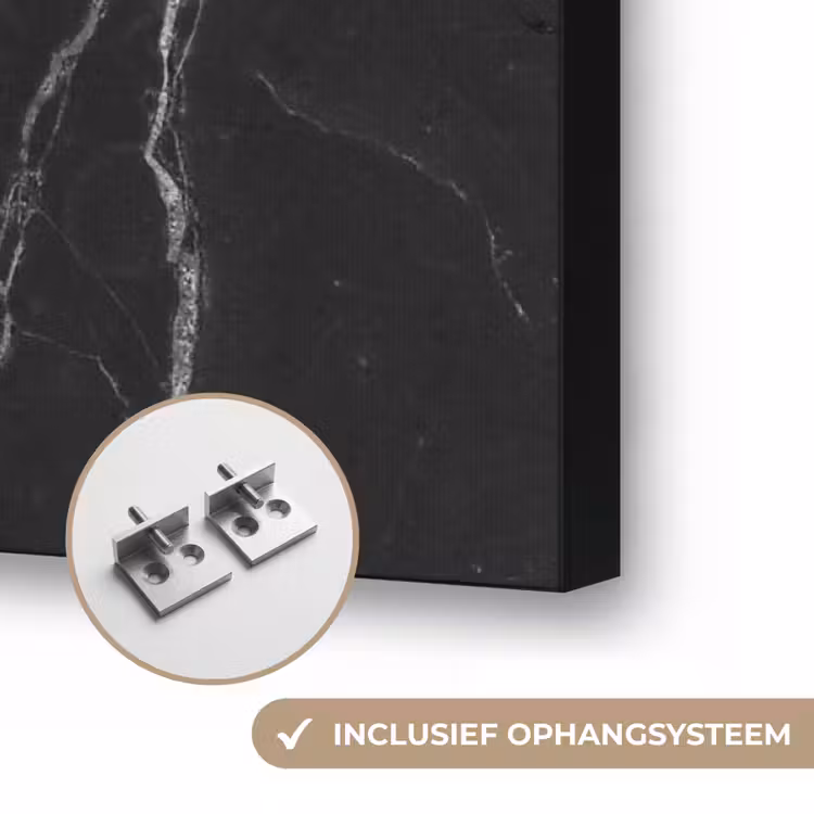 Marmer - Zwart Textielframe zwart klein -USP_ophangsysteemNL