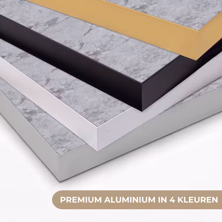 Marmerplaat - Patroon - Grijs Textielframe zwart klein 947 -USP_kleurenNL