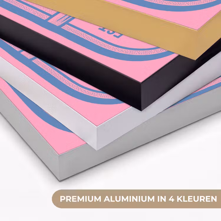 Meermin - Sardineblik - Illustratie - Roze - Retro Textielframe zwart klein -USP_kleurenNL