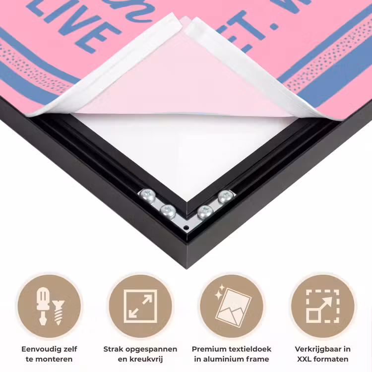 Meermin - Sardineblik - Illustratie - Roze - Retro Textielframe zwart klein -USP_feed_closeupNL