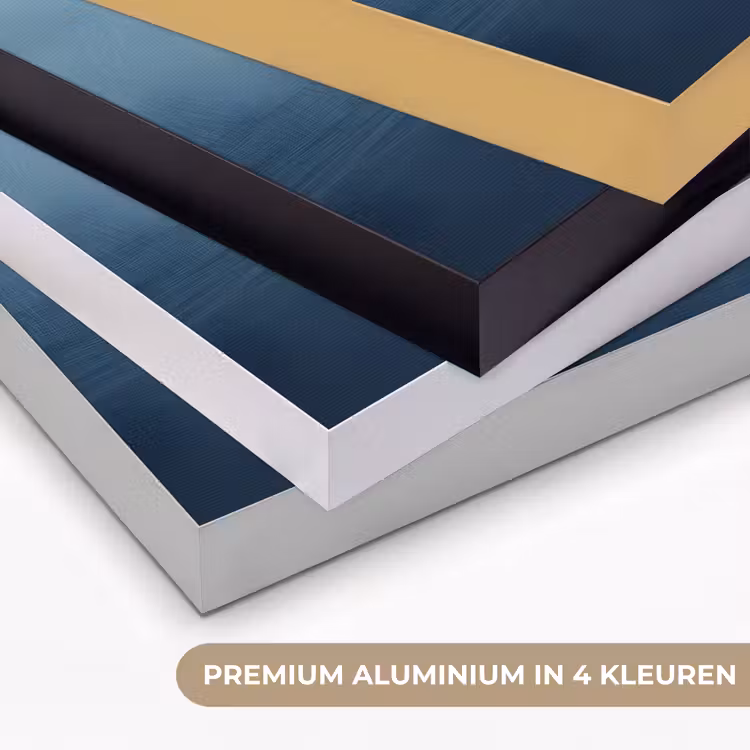 Meeuw - Wit - Zee - Mistig Textielframe zwart klein -USP_kleurenNL