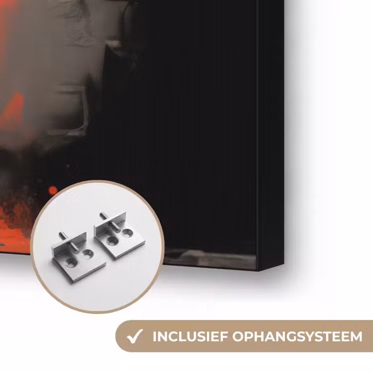 Meisje - Kunst - Paraplu - Graffiti - Kleuren - Muur Textielframe zwart klein -USP_ophangsysteemNL