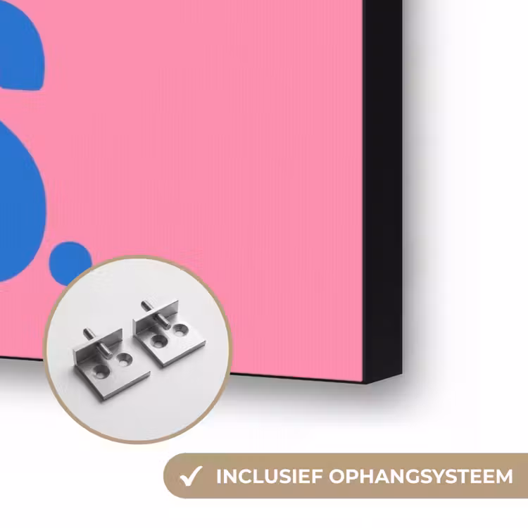 Memories - Roze - Blauw - Quote Textielframe zwart klein -USP_ophangsysteemNL