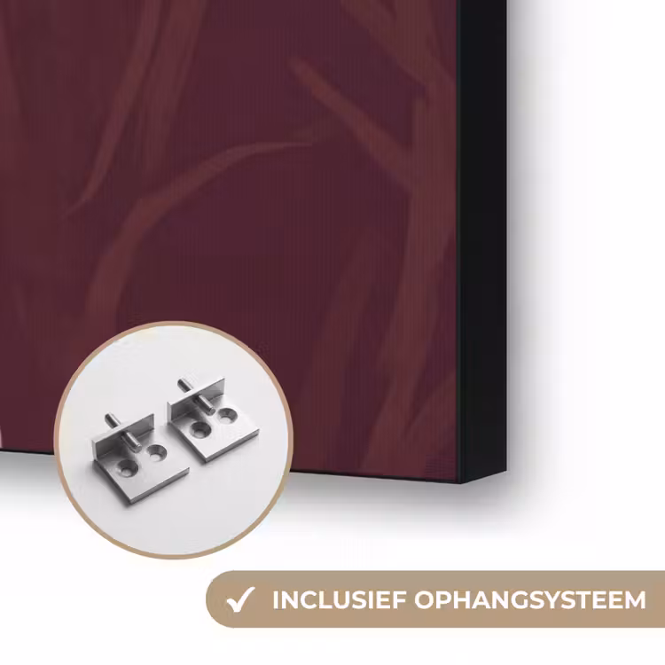 Mens - Hoed - Cocktail - Abstract - Bruin Textielframe zwart klein -USP_ophangsysteemNL