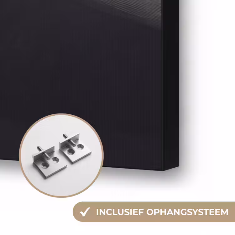 Mens - Kameel - Zandduin - Natuur - Monochroom Textielframe zwart klein -USP_ophangsysteemNL