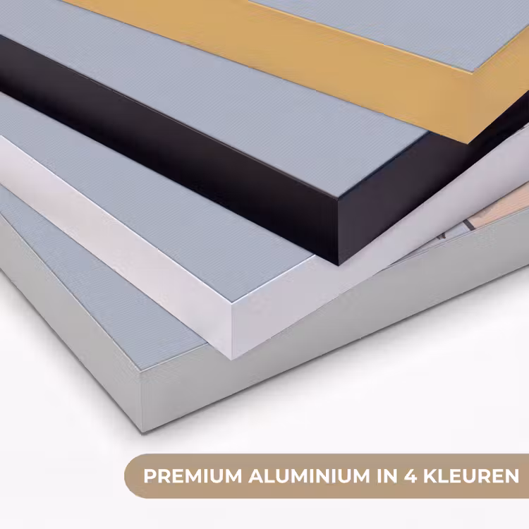 Mensen - Boodschappen - Stadsleven - Modern - Kleurrijk Textielframe zwart klein -USP_kleurenNL