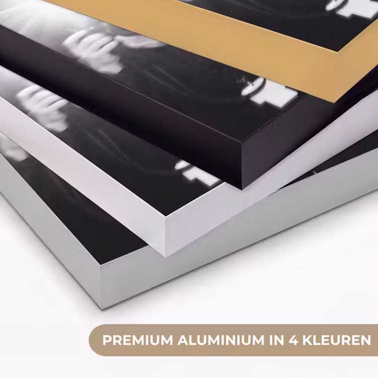Mensen - Camera - Flitslicht - Zwart-wit - Media Textielframe zwart klein -USP_kleurenNL