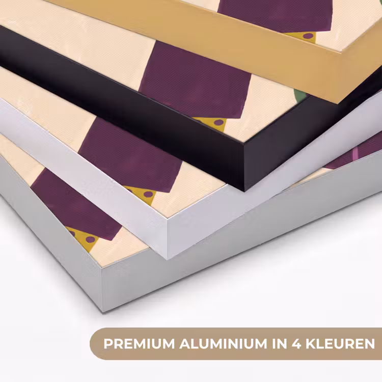 Mensen - Dienblad - Eten - Modern - Kleurrijk Textielframe zwart klein -USP_kleurenNL